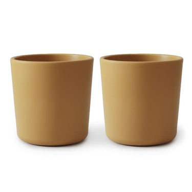 Mushie Square Dinnerware Cup Set, Mustard